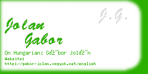 jolan gabor business card